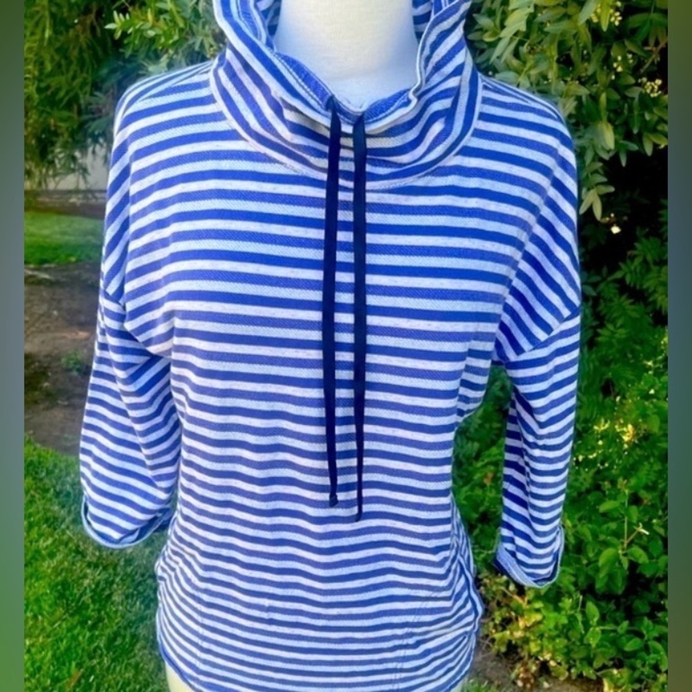 TALBOT’S -Blue and White Striped Sweater